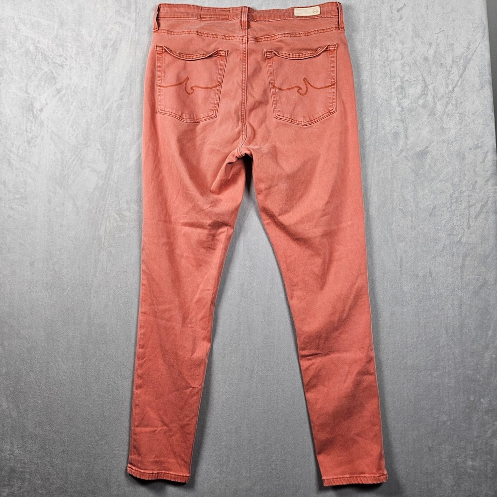 AG x Anthropologie Jeans Womens 30R Pink The High Rise Abbey Ankle Super Skinny - Picture 2 of 12